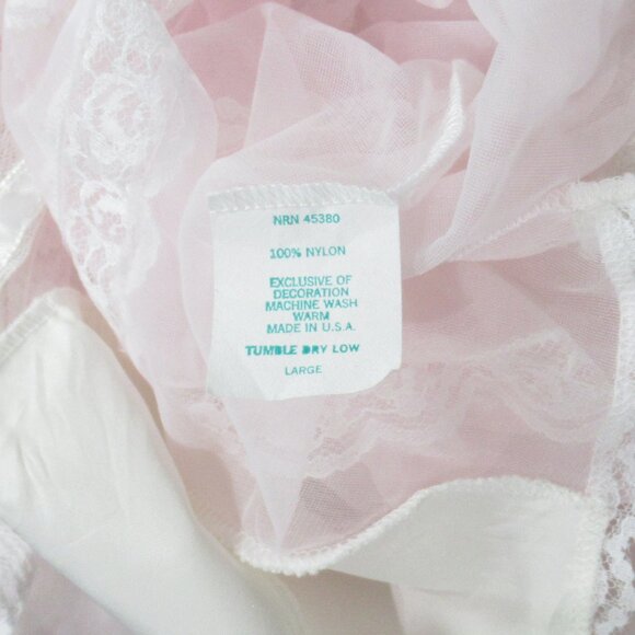 Vintage Nan Flower Satin/Nylon Nightgown - L - Picture 3 of 9